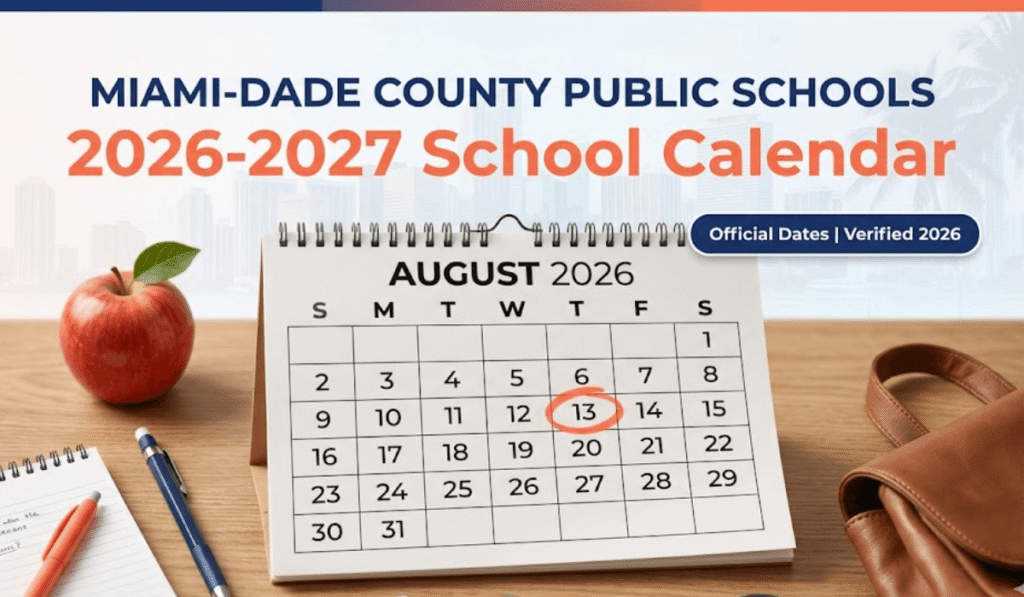 Miami-Dade County Public Schools Calendar 2026-2027 Printable PDF