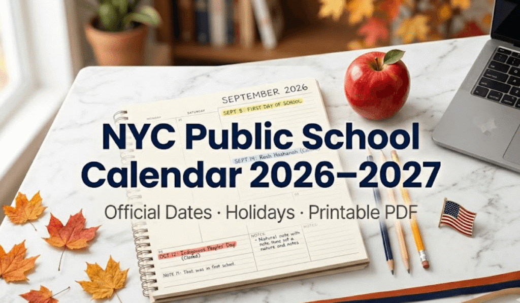 NYC Public School Calendar 2026-2027 | Printable PDF