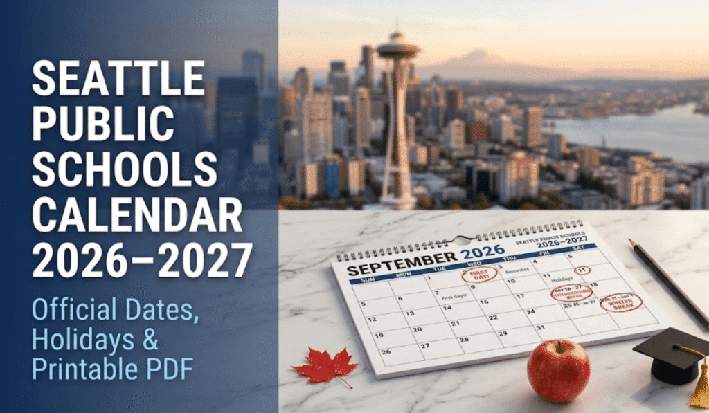 Seattle Public School Calendar 2026-2027 | Printable PDF