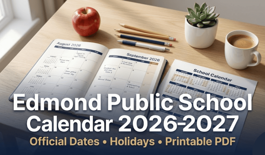 Edmond Public School Calendar 2026-2027 | Printable PDF