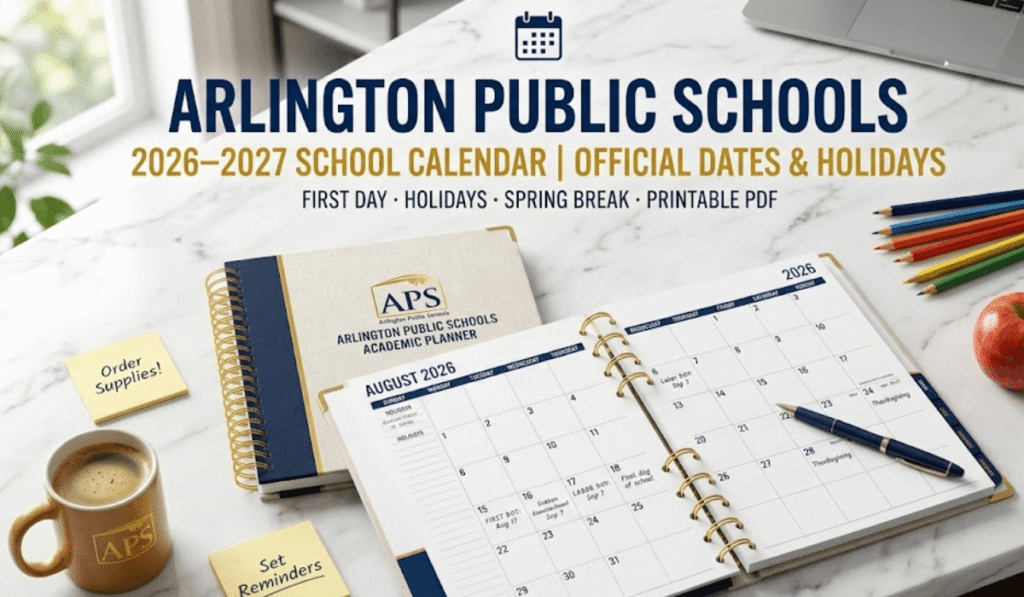 Arlington Public School Calendar 2026-2027 | Printable PDF