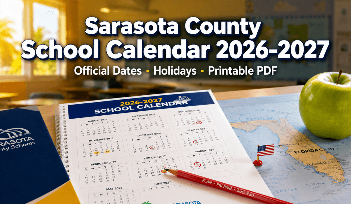 Sarasota County School Calendar 2026–2027 | Printable PDF