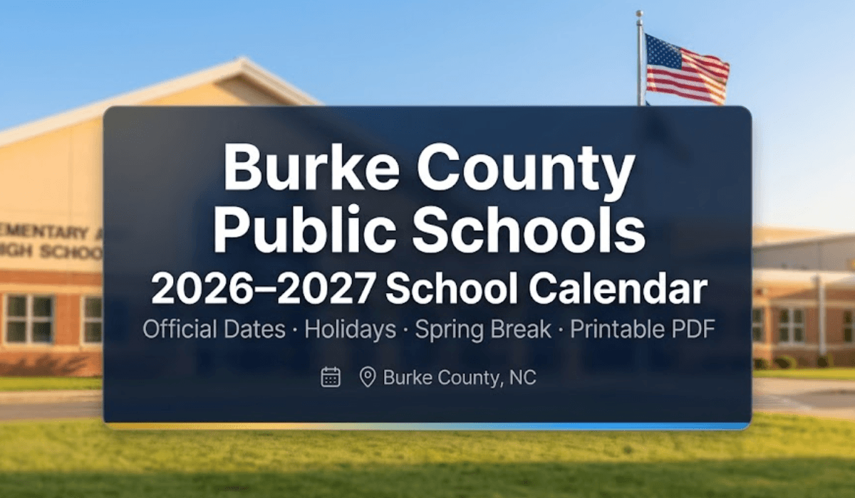 Burke County Public School District Calendar 2026-2027 | Printable PDF