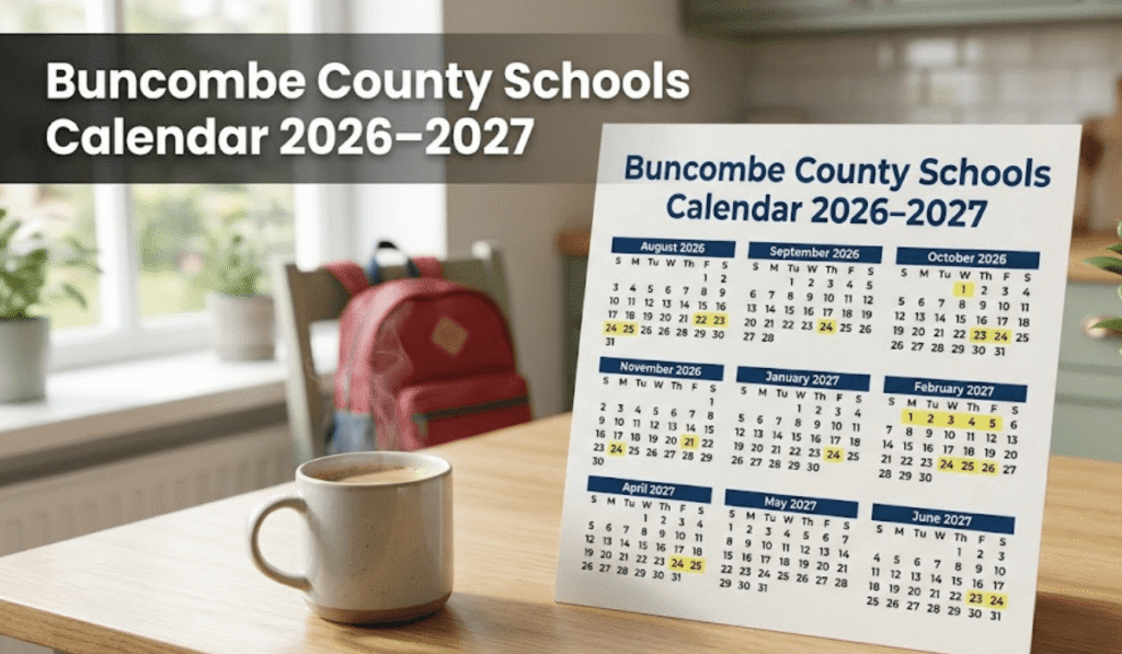 Buncombe County Schools Calendar 2026-2027 | Printable PDF