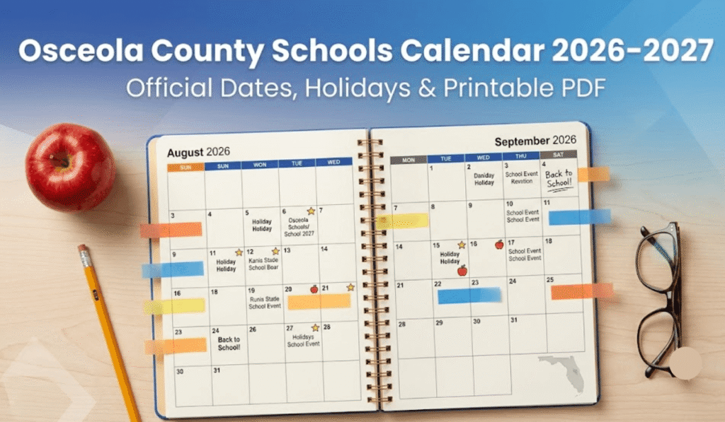 Osceola County Schools Calendar 2026–2027 | Printable PDF