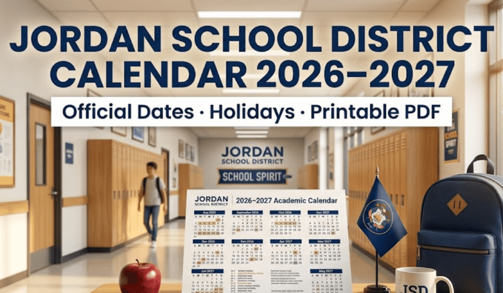 Jordan School District Calendar 2026-2027 | Printable PDF