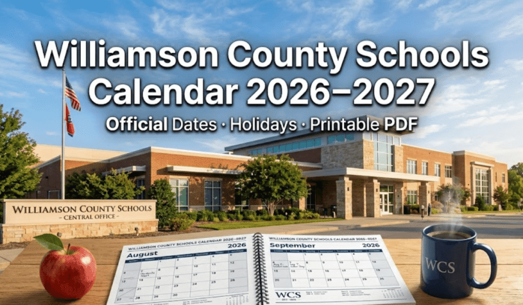 Williamson County Schools Calendar 2026-2027 | Printable PDF