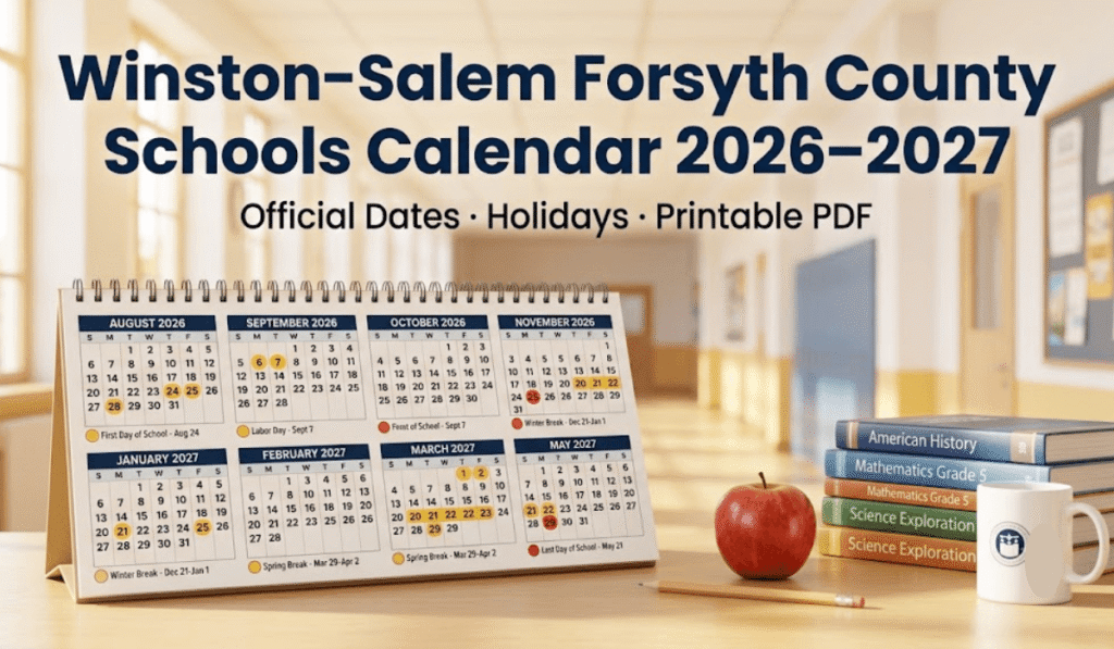 Winston-Salem Forsyth County Schools Calendar 2026-2027 | Printable PDF