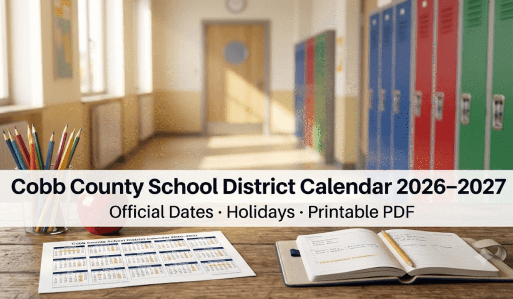 Cobb County School District Calendar 2026-2027 | Printable PDF