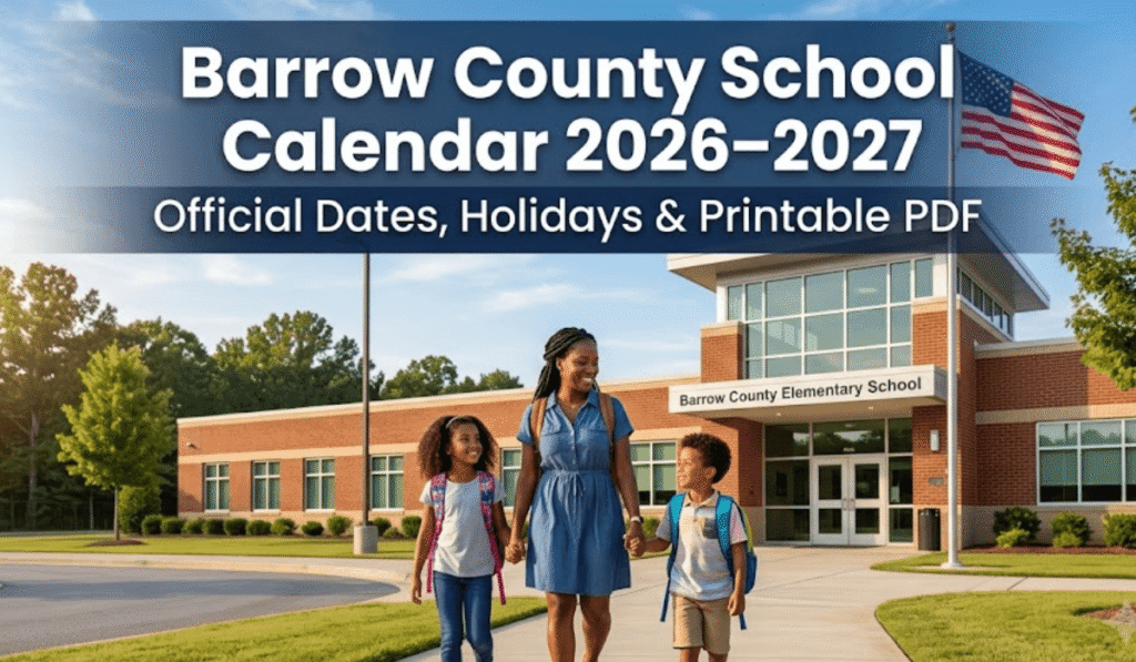 Barrow County School Calendar 2026-2027 | Printable PDF