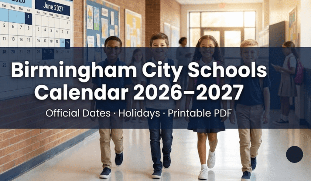 Birmingham City Schools Calendar 2026-2027 | Printable PDF