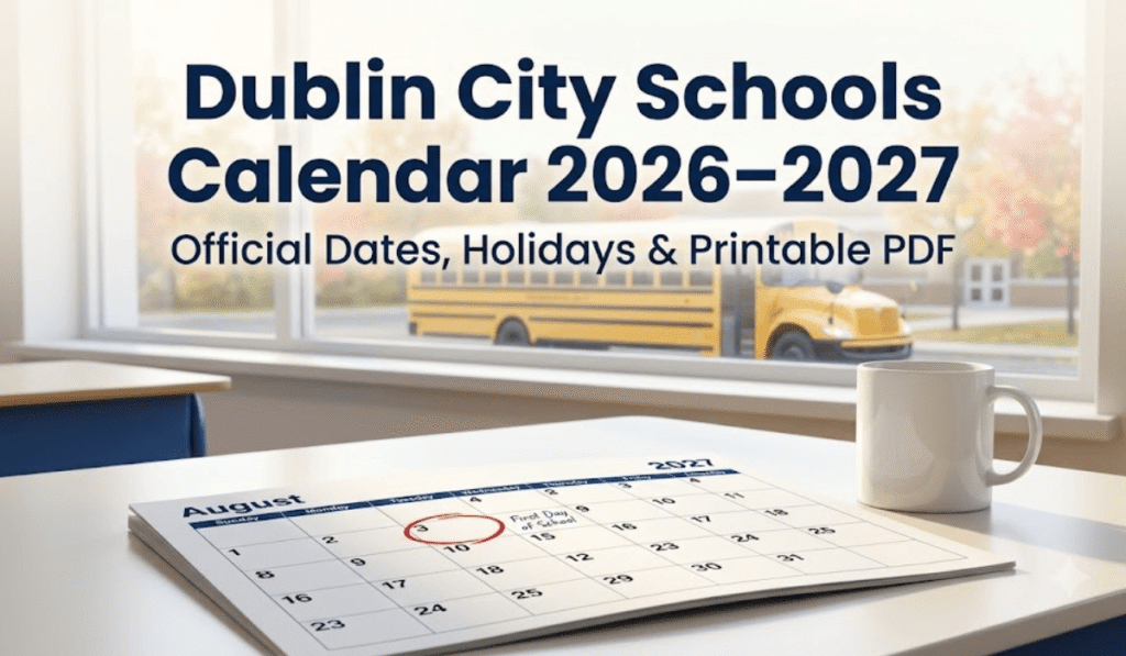 Dublin City Schools Calendar 2026-2027 | Printable PDF