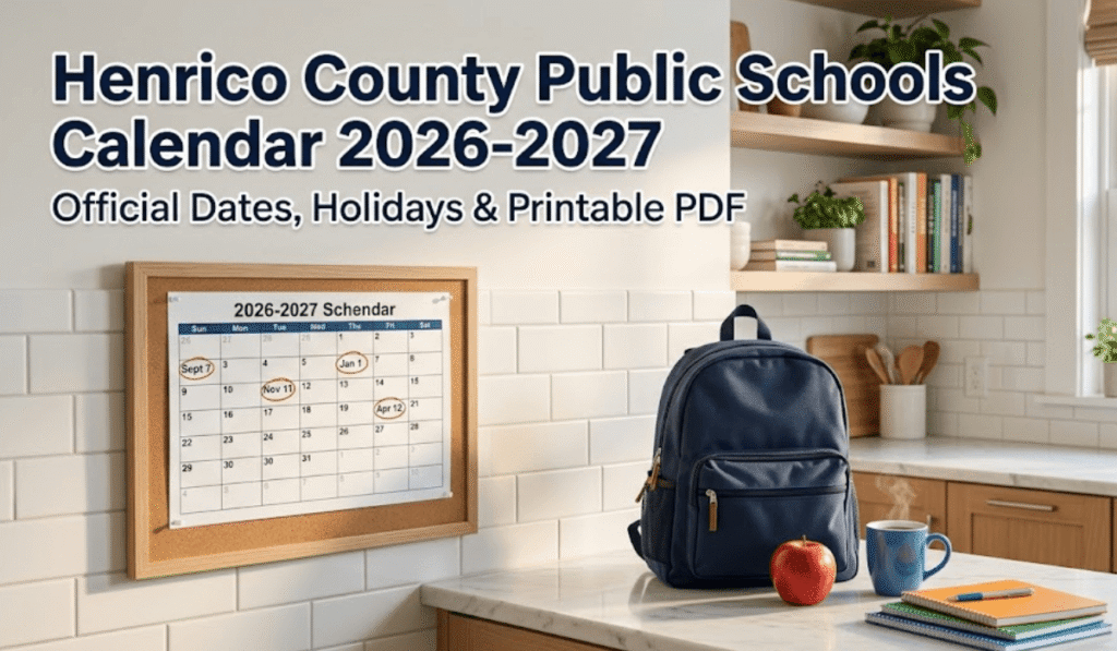 Henrico County Public Schools Calendar 2026-2027 | Printable PDF