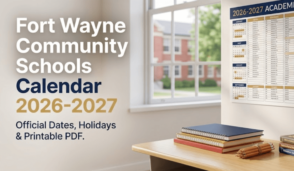 Fort Wayne Community Schools Calendar 2026-2027 | Printable PDF