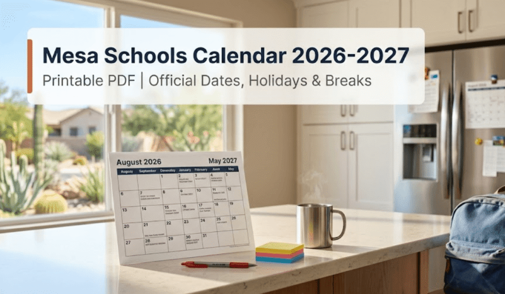 Mesa Schools Calendar 2026-2027 | Printable PDF