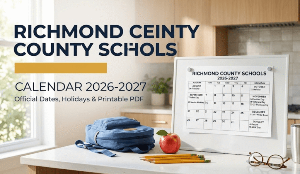 Richmond County Schools Calendar 2026-2027 | Printable PDF