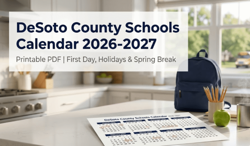 DeSoto County Schools Calendar 2026-2027 | Printable PDF