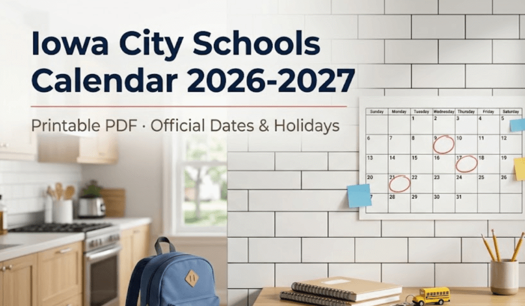 Iowa City Schools Calendar 2026-2027 | Printable PDF