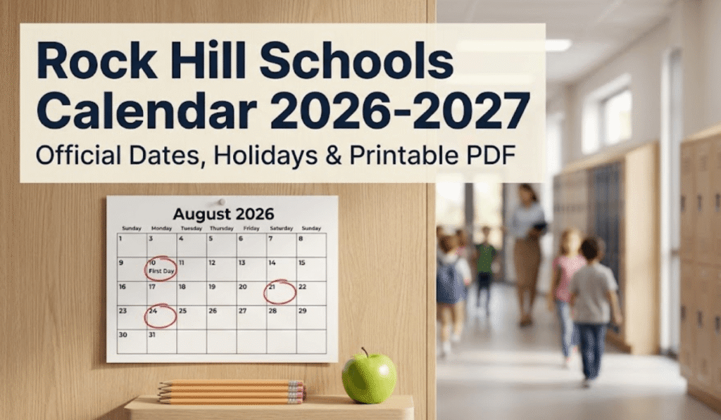 Rock Hill Schools Calendar 2026-2027 | Printable PDF