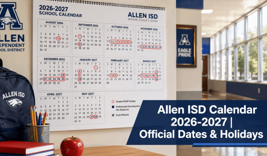 Allen ISD Calendar 2026-2027 | Printable PDF