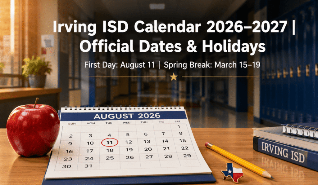Irving ISD Calendar 2026–2027 | Printable PDF