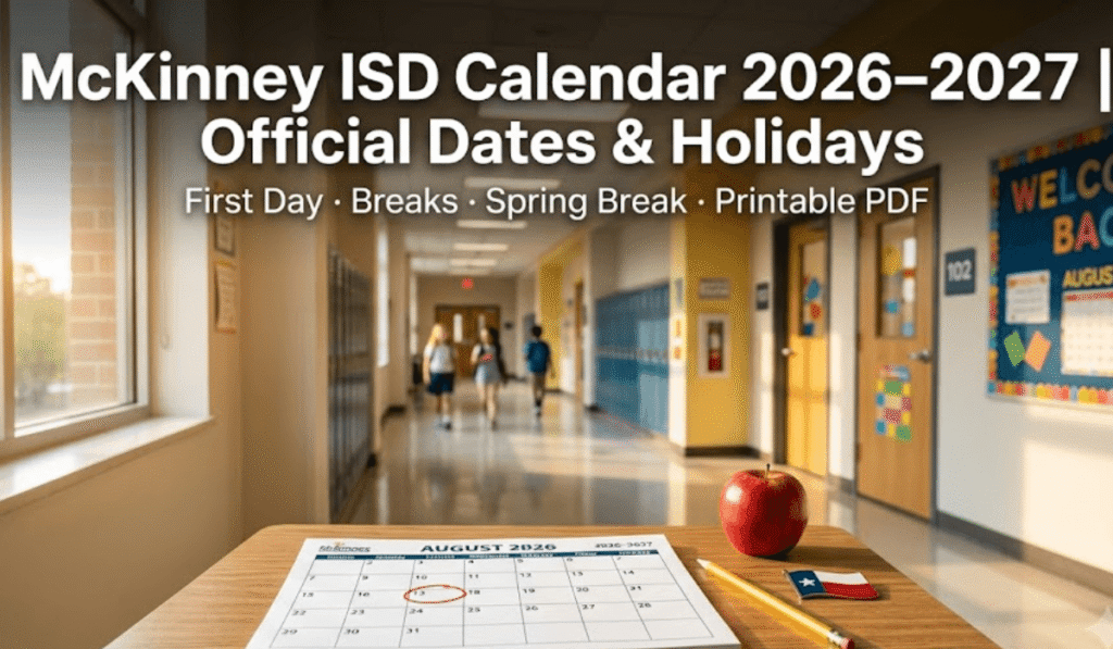 McKinney ISD Calendar 2026–2027 | Printable PDF