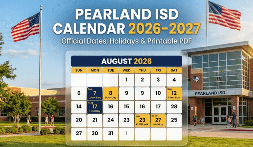 Pearland ISD Calendar 2026–2027 | Printable PDF