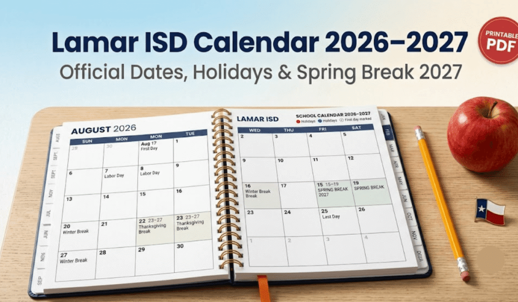 Lamar ISD Calendar 2026-2027 | Printable PDF