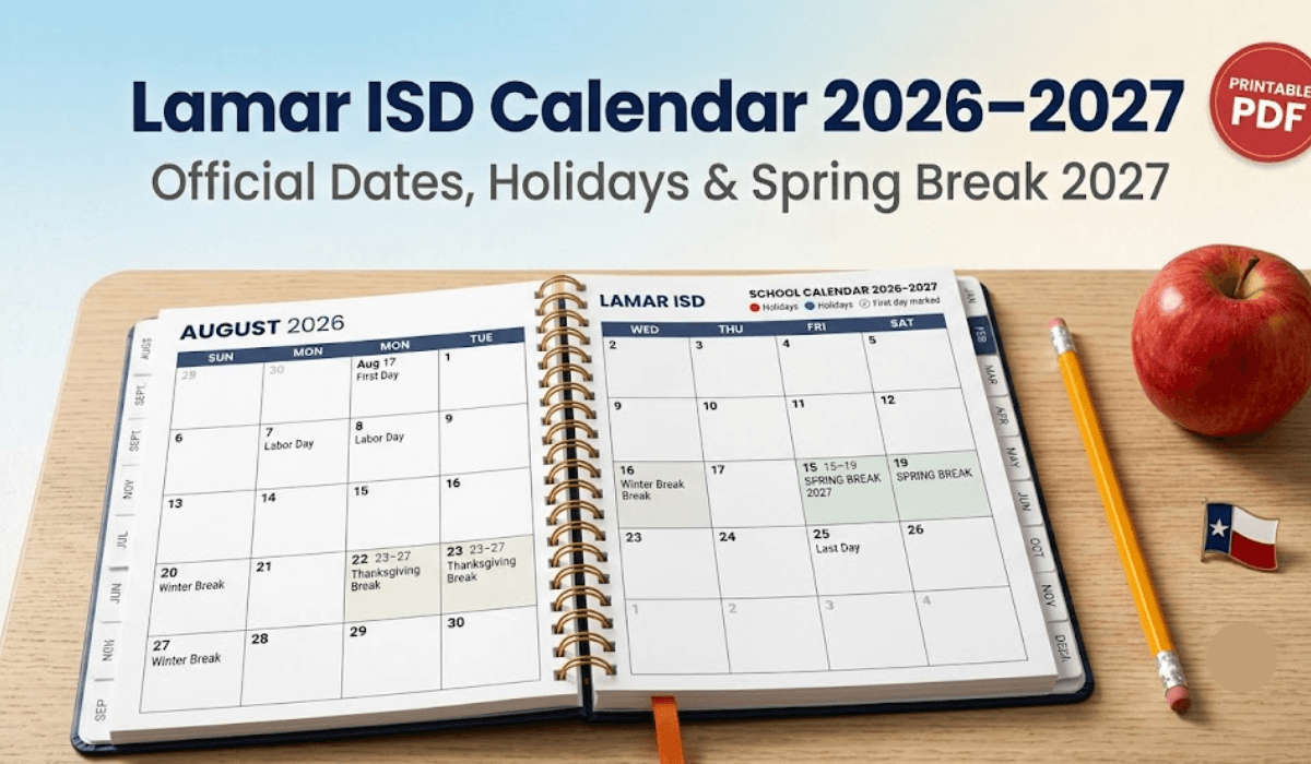 Lamar ISD Calendar 2026-2027 | Printable PDF