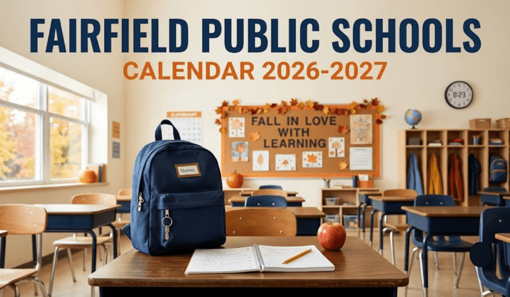 Fairfield Public Schools Calendar 26-27 | Printable PDF