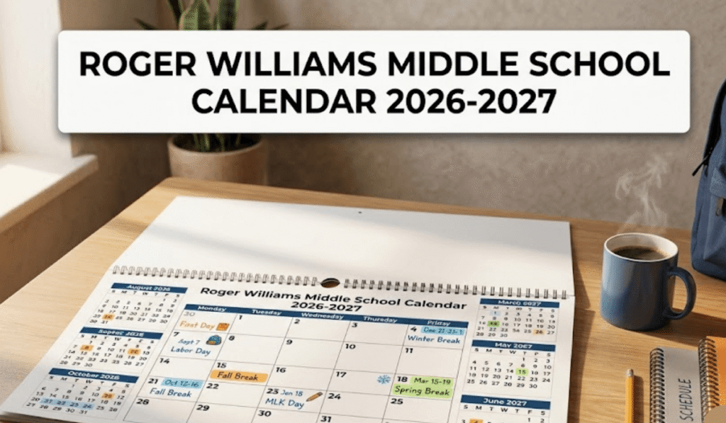 Roger Williams Middle School Calendar 2026-2027 | Printable PDF