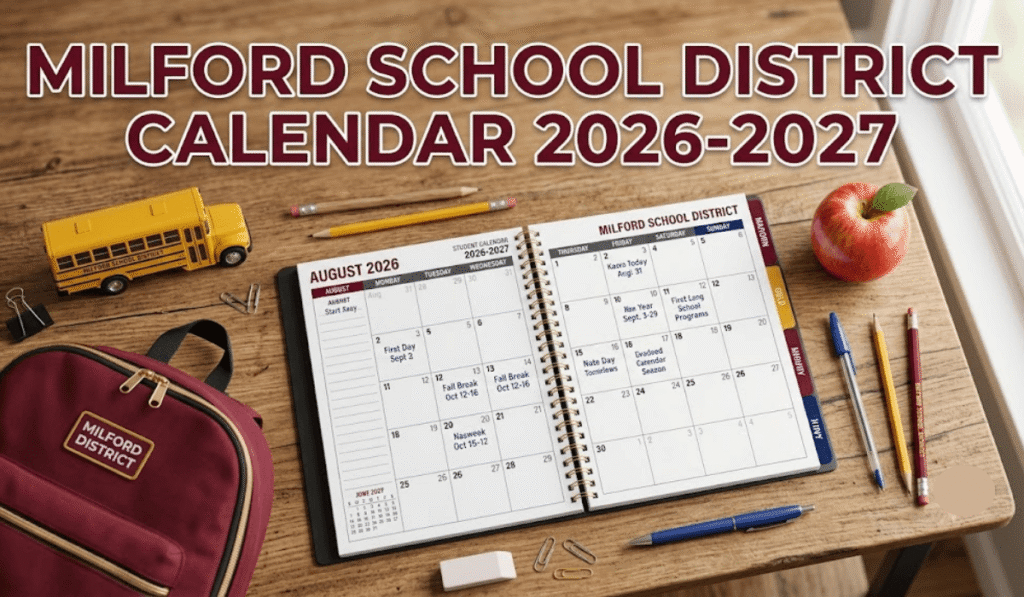 Milford School District Calendar 2026-2027 | Printable PDF