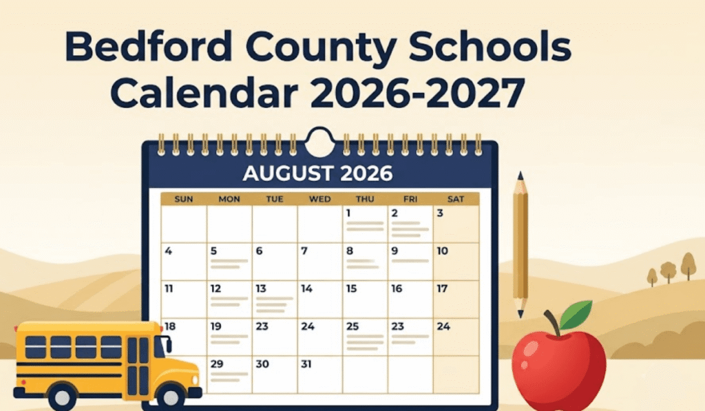 Bedford County Schools Calendar 2026-2027 | Printable PDF