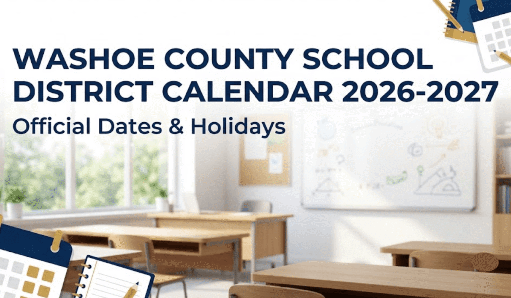 Washoe County School District Calendar 26-27 | Printable PDF