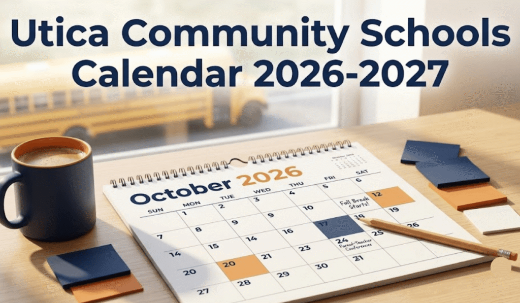 Utica Community Schools Calendar 2026-2027 | Printable PDF