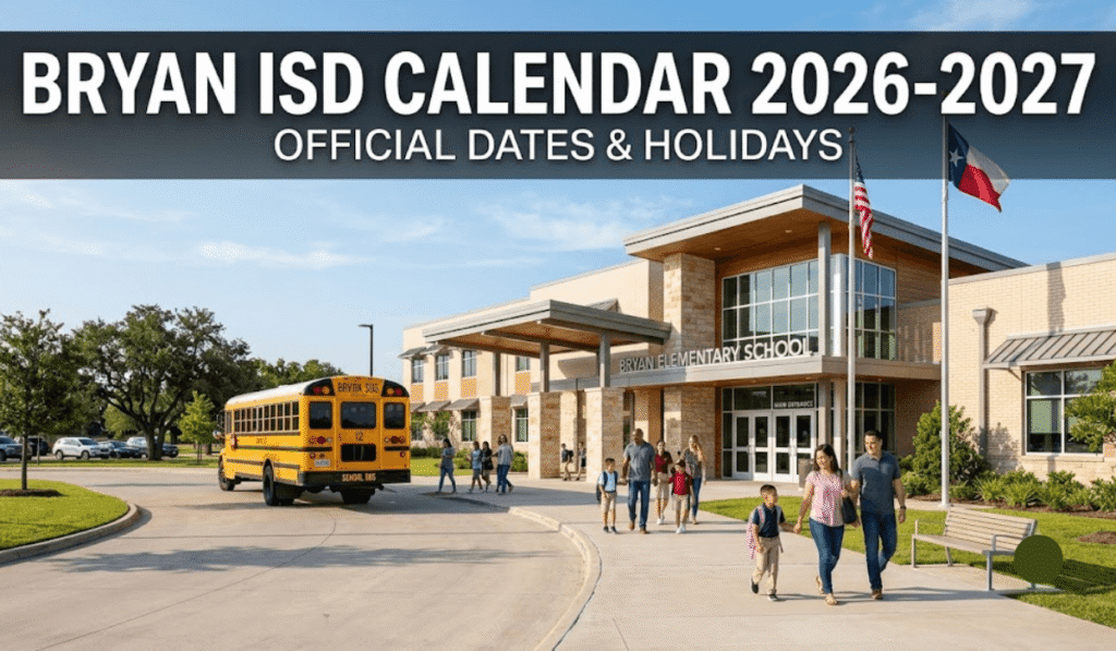 Bryan ISD Calendar 2026-2027 | Printable PDF
