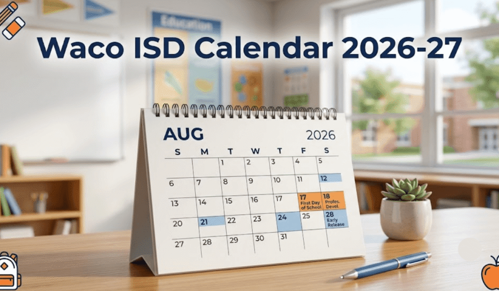 Waco ISD Calendar 2026-2027 | Printable PDF