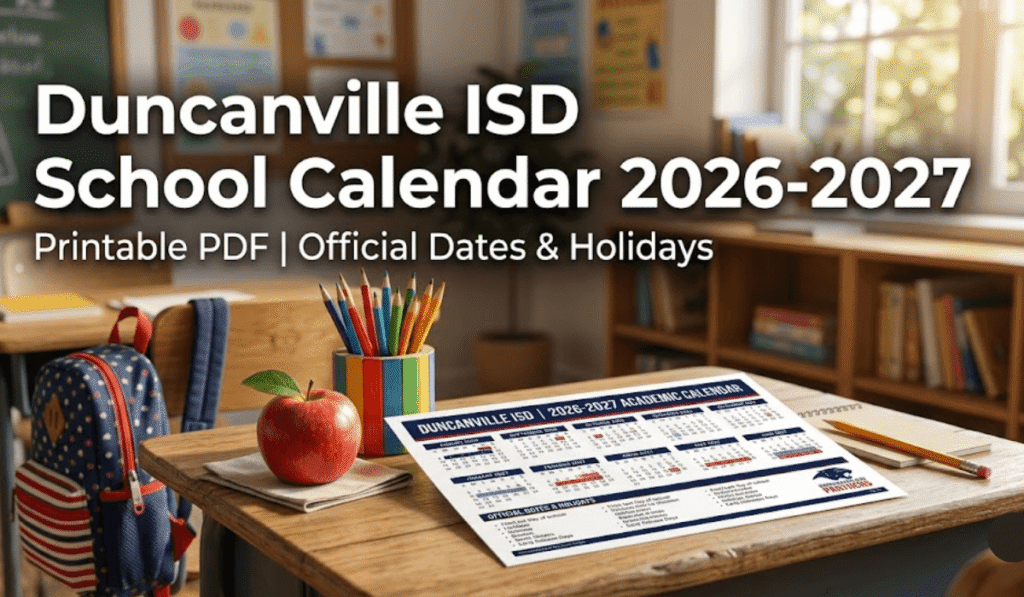 Duncanville ISD School Calendar 2026-2027 | Printable PDF