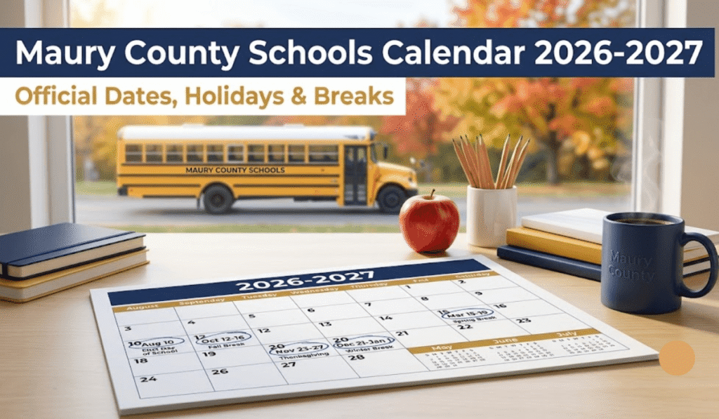 Maury County Schools Calendar 2026-2027 | Printable PDF